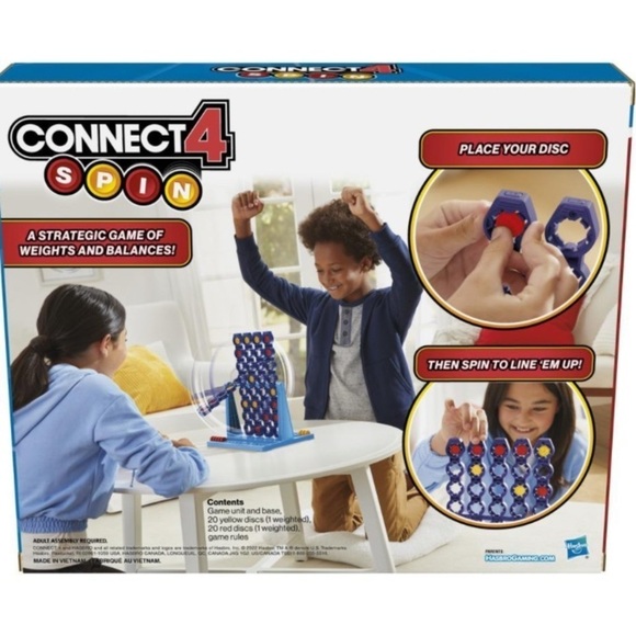 Hasbro Connect 4 Spin Game, Features Spinning Connect 4 Grid, Game for 2 Player - Picture 10 of 11